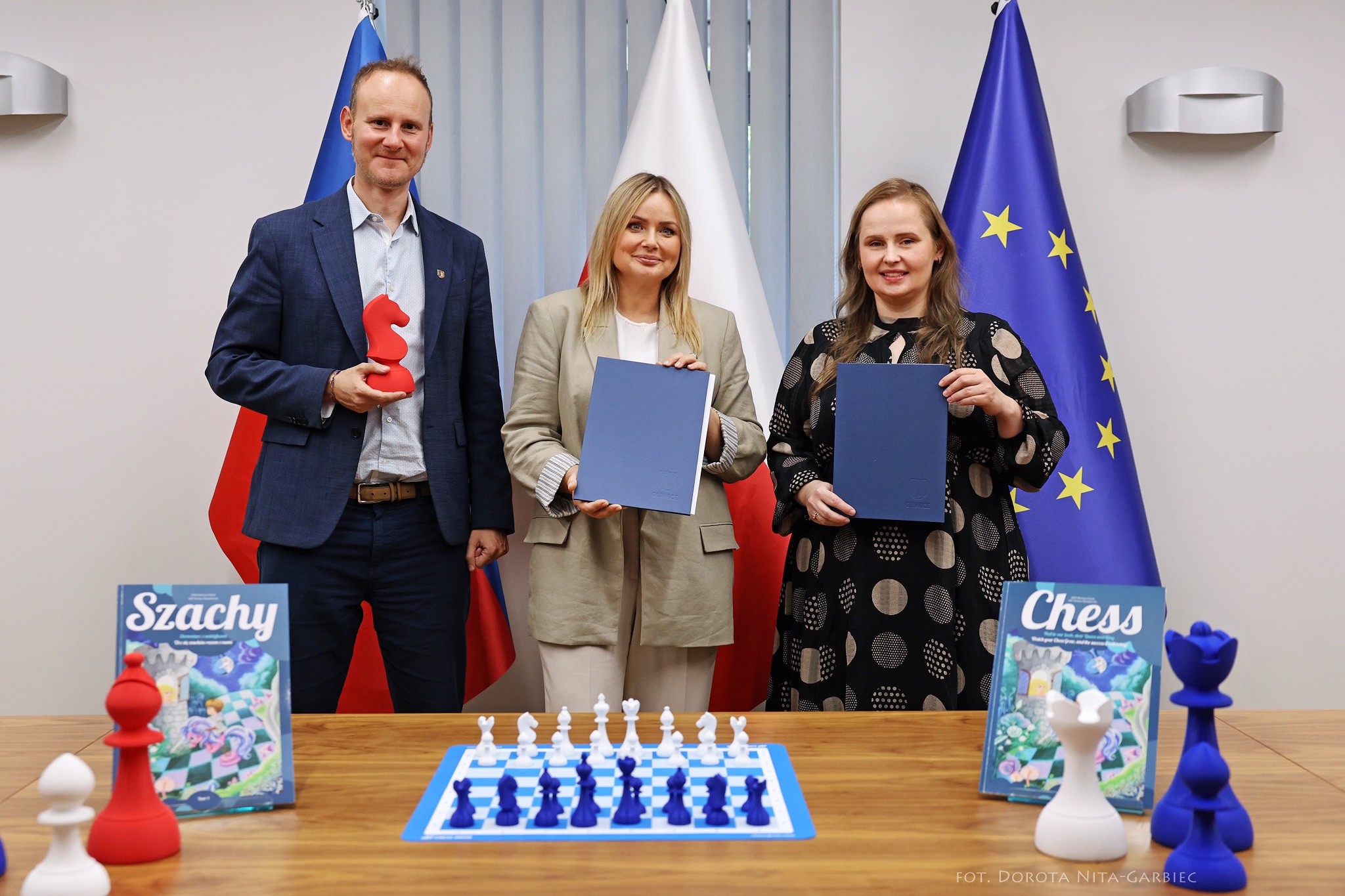 Fot. D. Nita-Garbiec/ UM w Gliwicach Prezydent Gliwic, wiceprezydent i pani Marlena Chlost-Warakomska