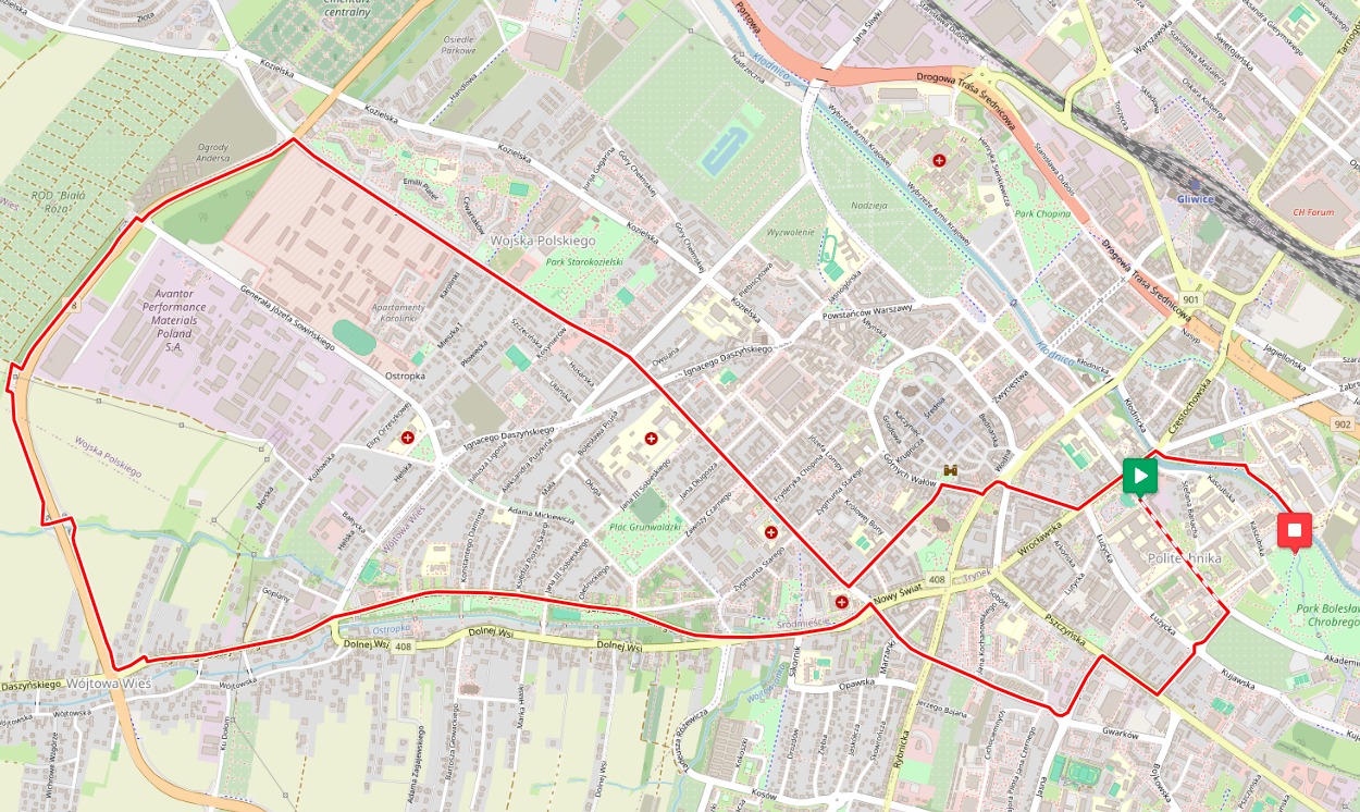 Źródło: Facebook wydarzenia Mapka z trasami przejazdu