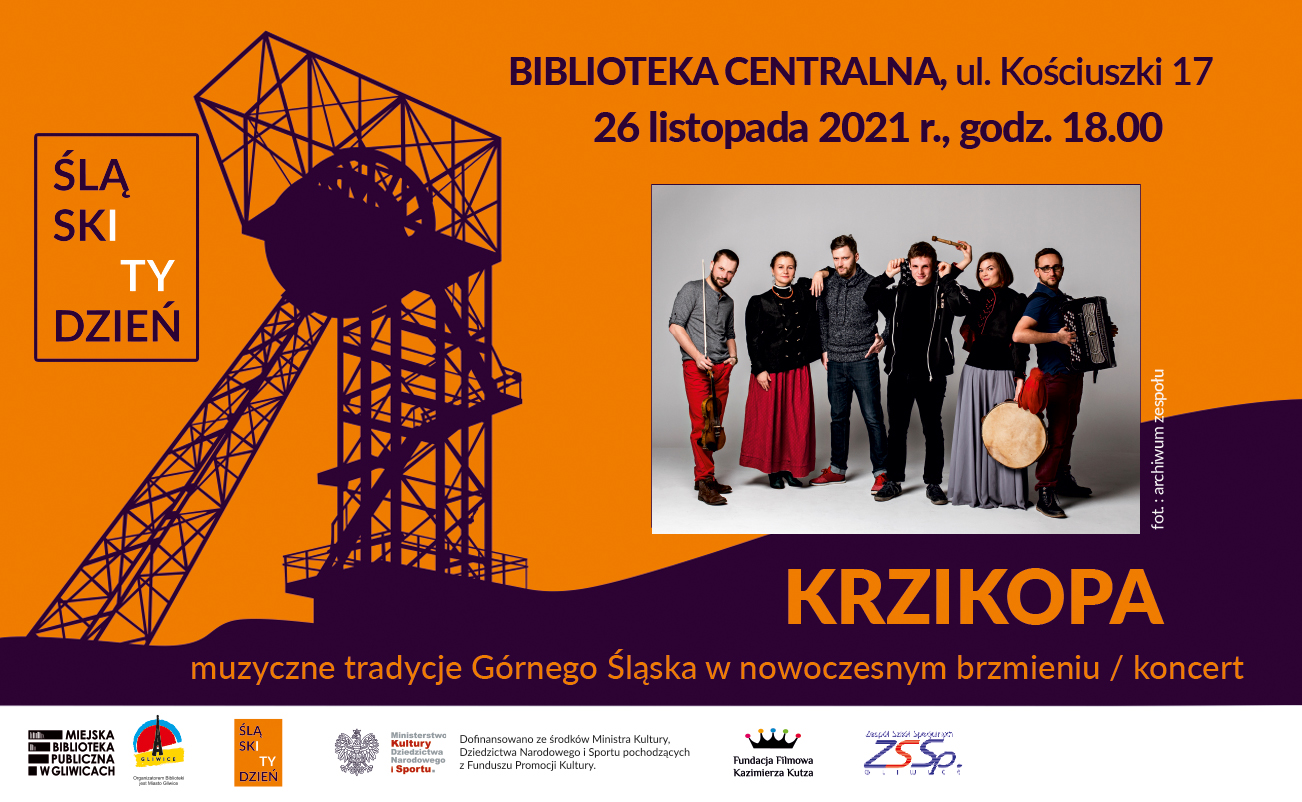 Koncert folkowy KRZIKOPA - 26 listopada, godz. 18.00, Biblioteka Centralna, ul. Kościuszki 17