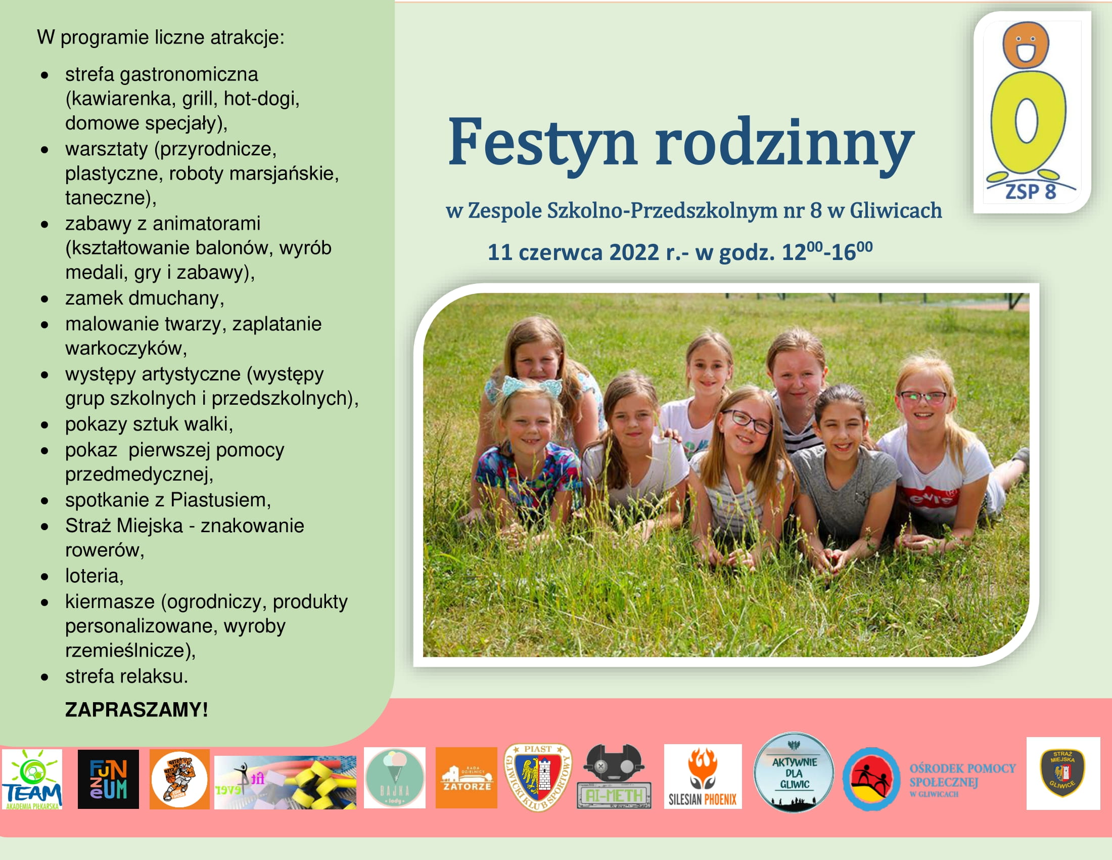 Festyn rodzinny w Zespole Szolno-Przedszkolnym nr 8 w Gliwicach