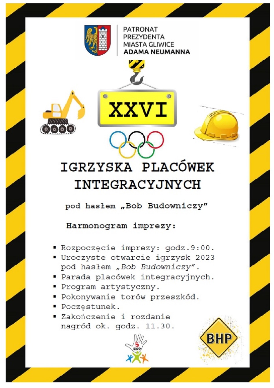 XXVI Igrzyska Placówek Integracyjnych - plakat 