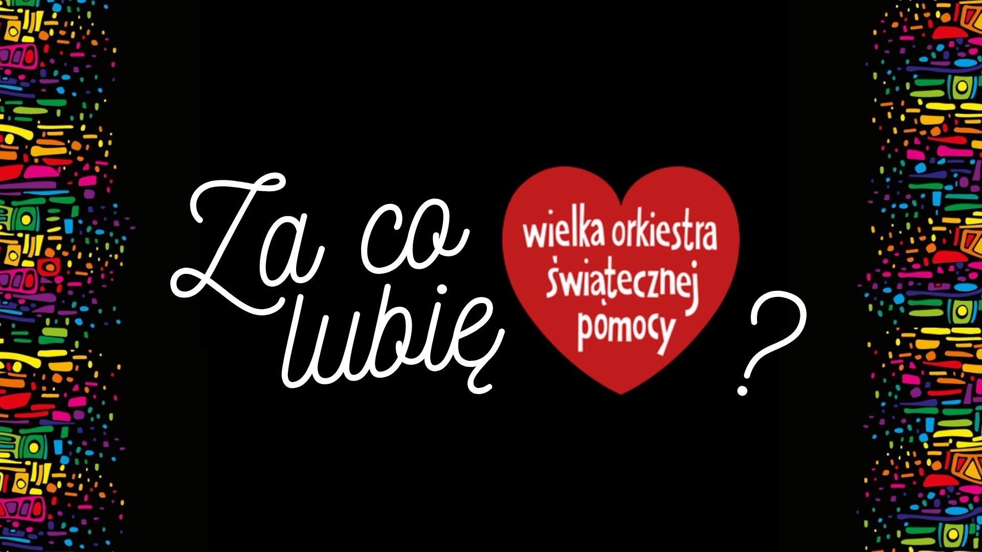 Grafika zapowiadająca konkurs plastyczny, na środku czerwone serduszko WOŚP