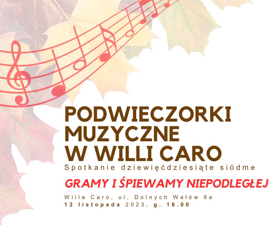 Grafika promująca koncert 12 listopada