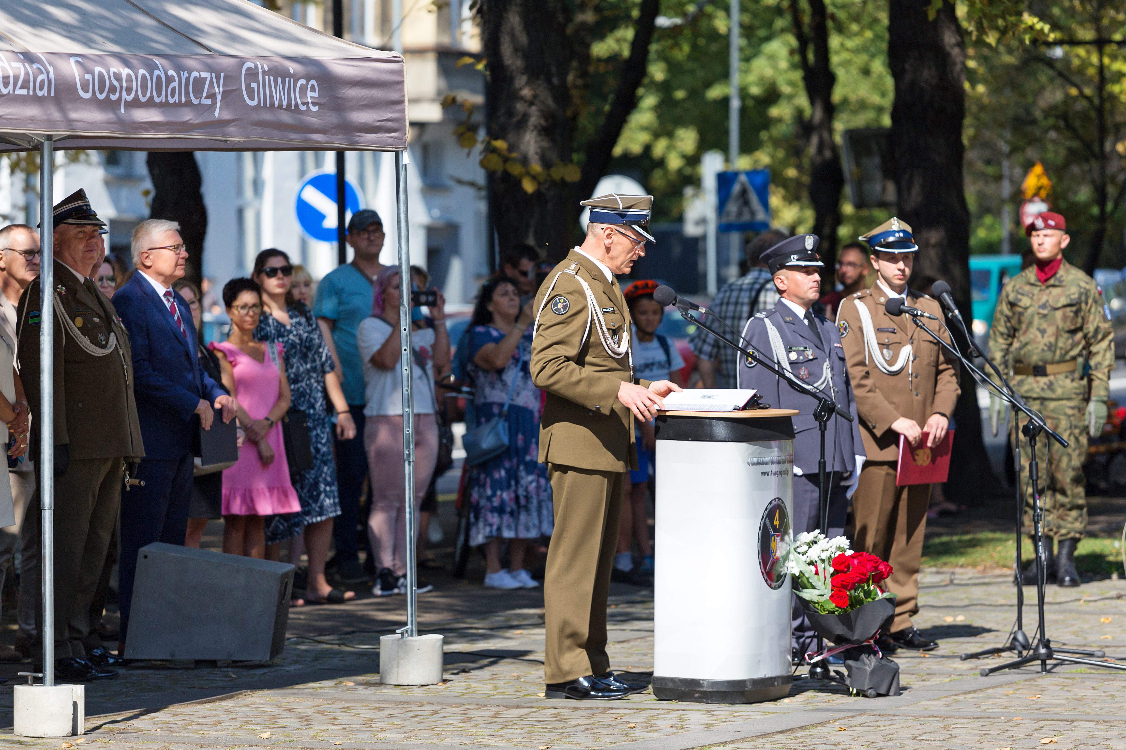 Wystąpienie płk. Sebastiana Wolszczaka, dowódcy Garnizonu Gliwice