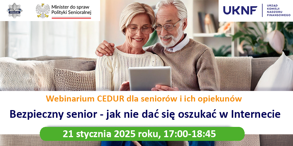 Mat. graf. organizatora Baner promujący webinar