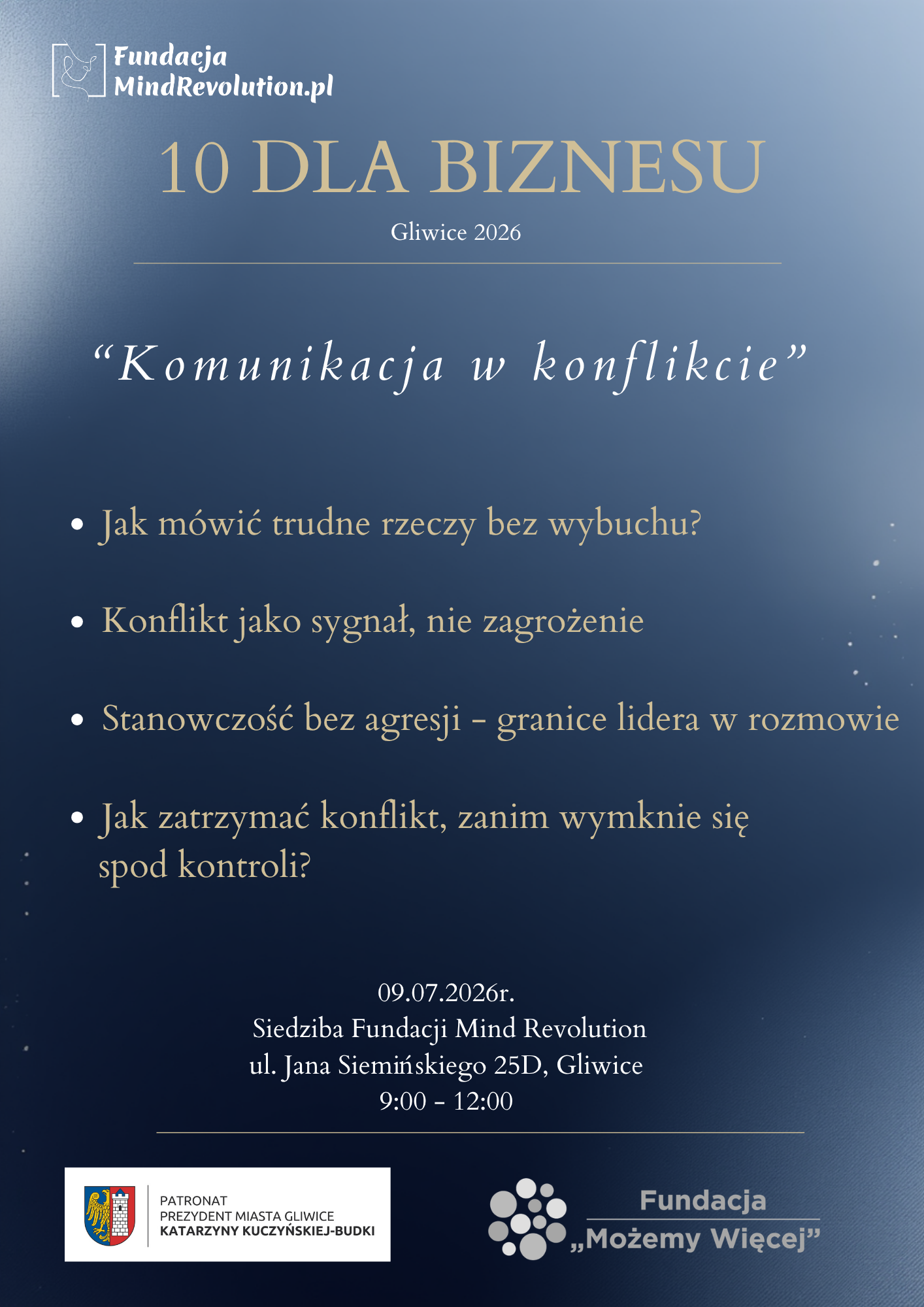 Plakat promujący spotkanie