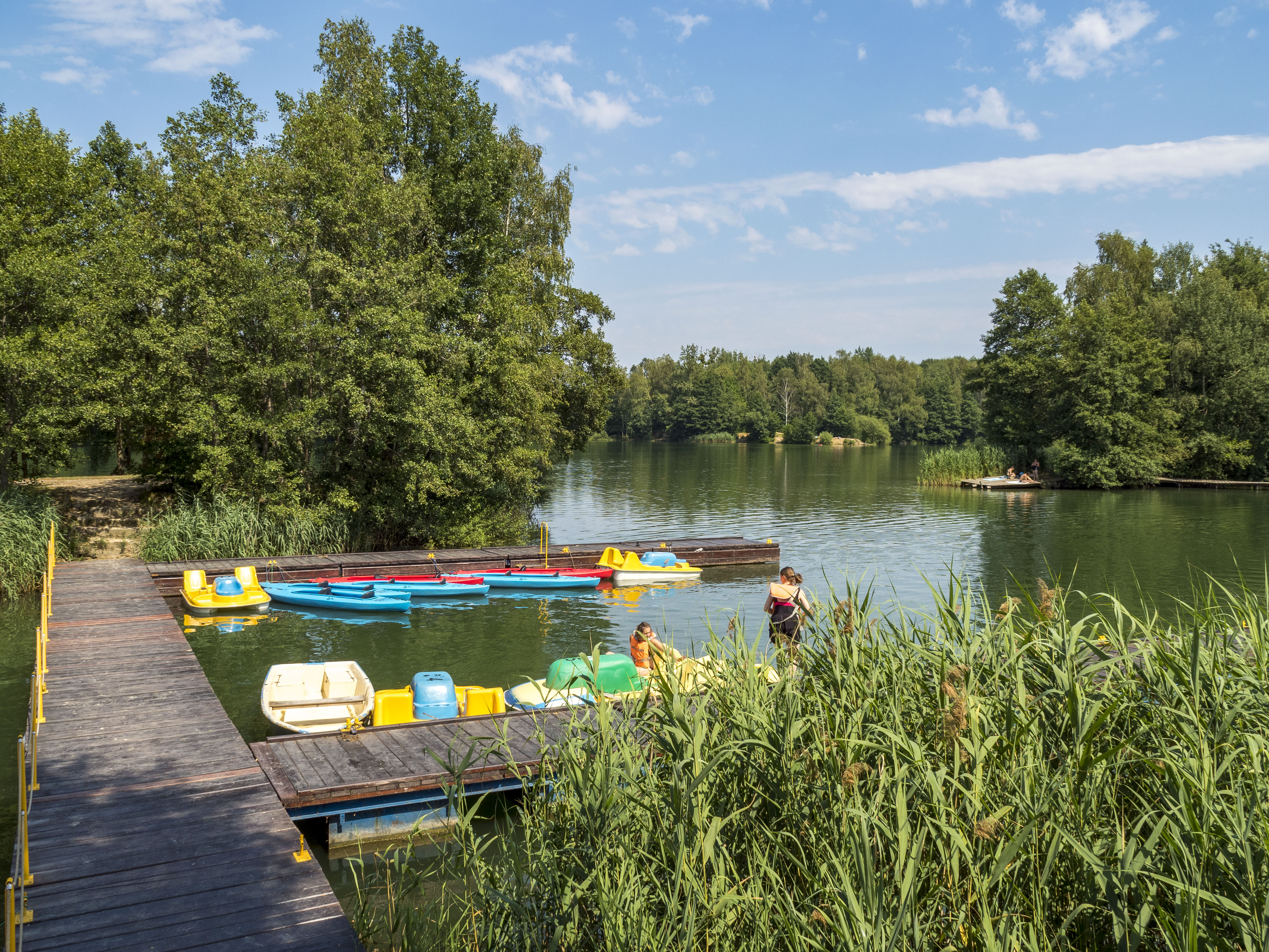 pomost z łódkami