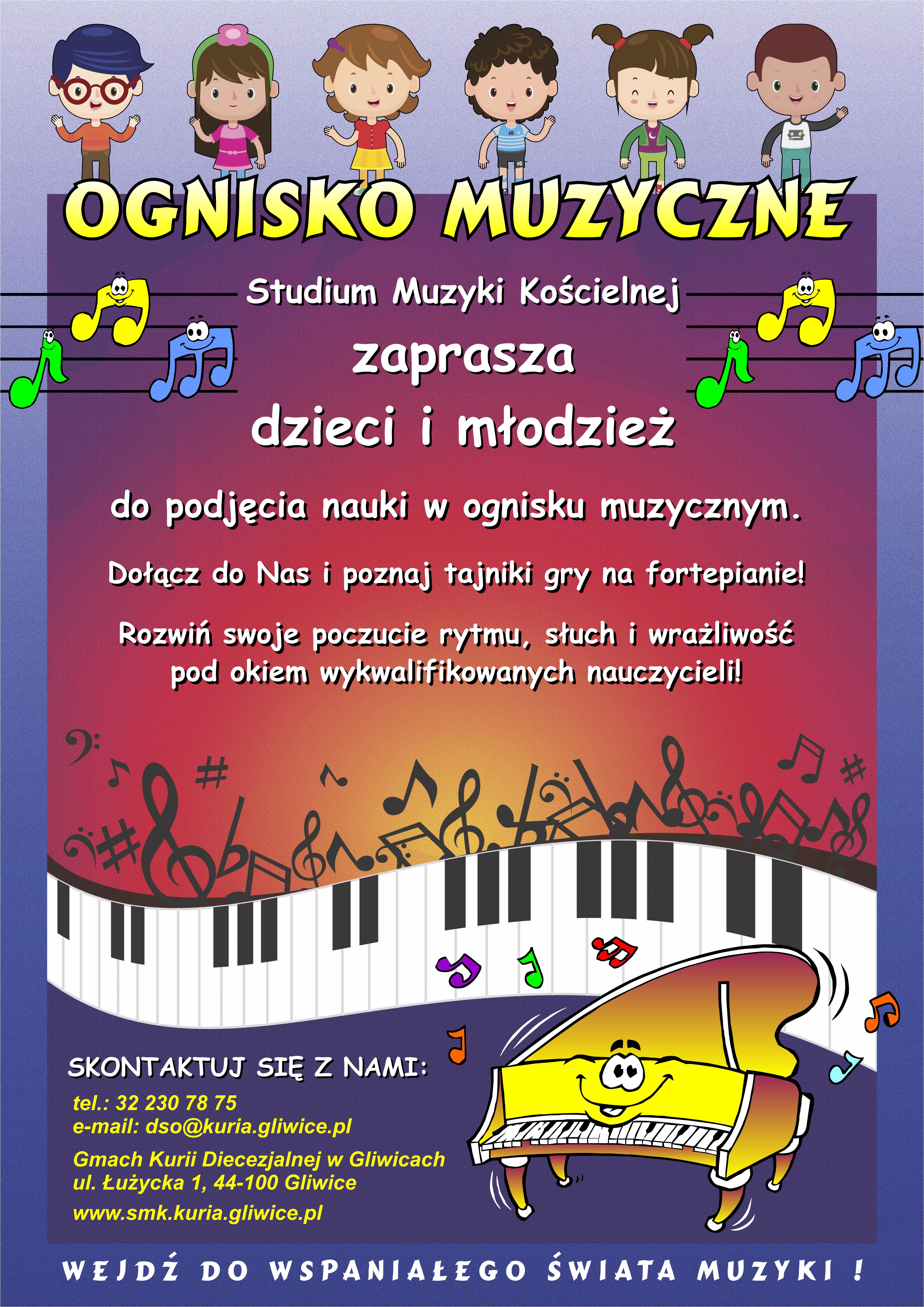 Plakat ogniska muzycznego