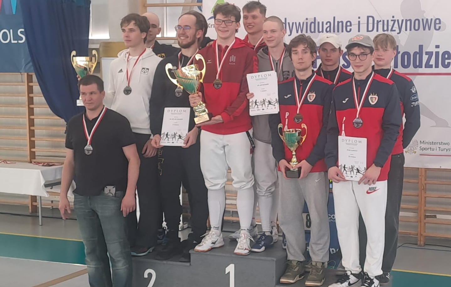 Drużyna Piasta Gliwice na podium