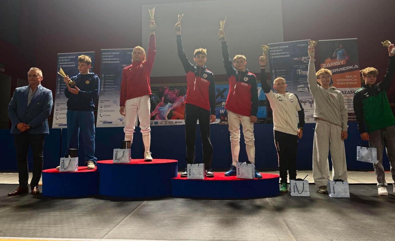 Zawodnicy Piasta Gliwice na podium