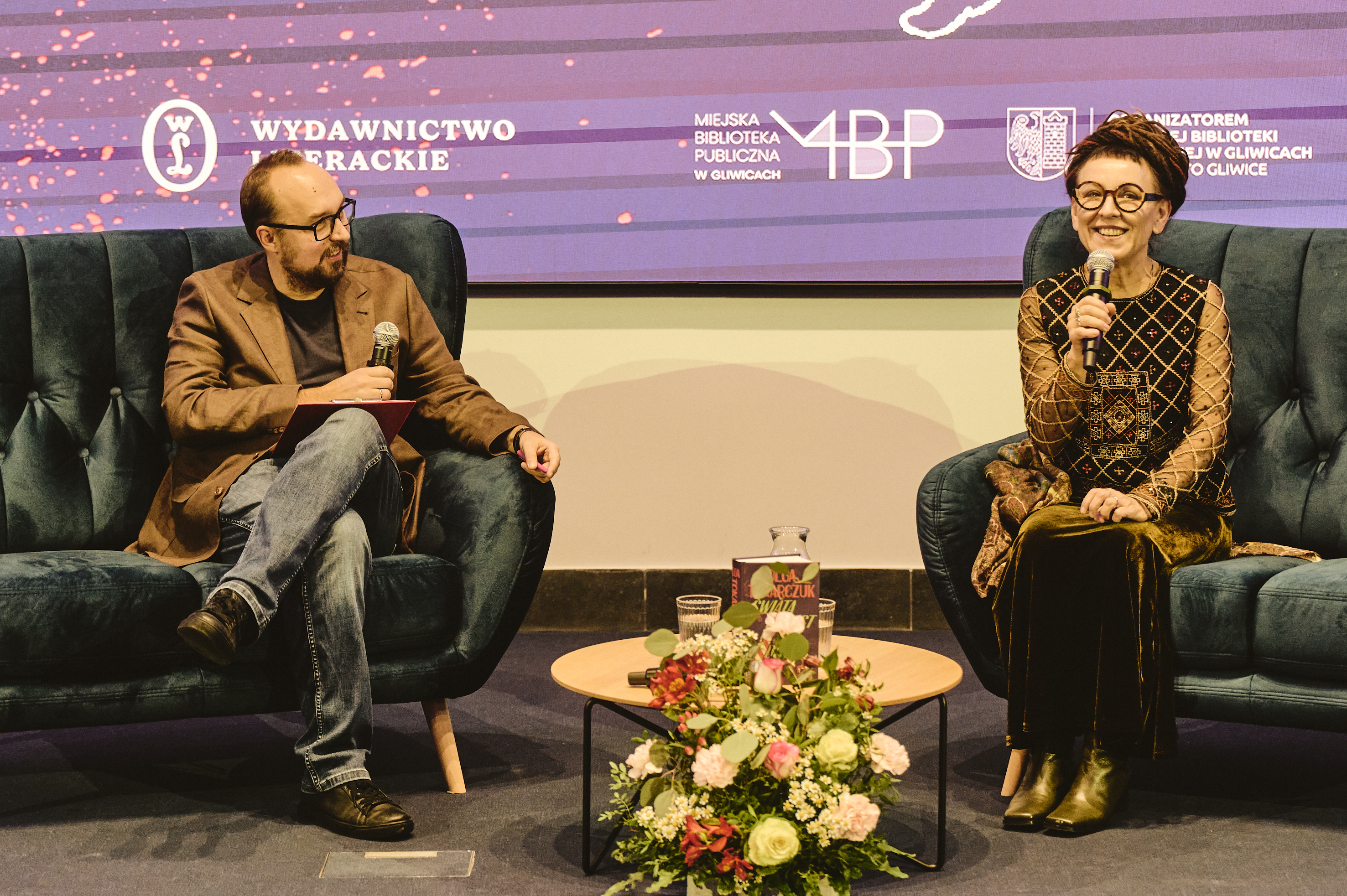 Olga Tokarczuk i Zbigniew Rokita
