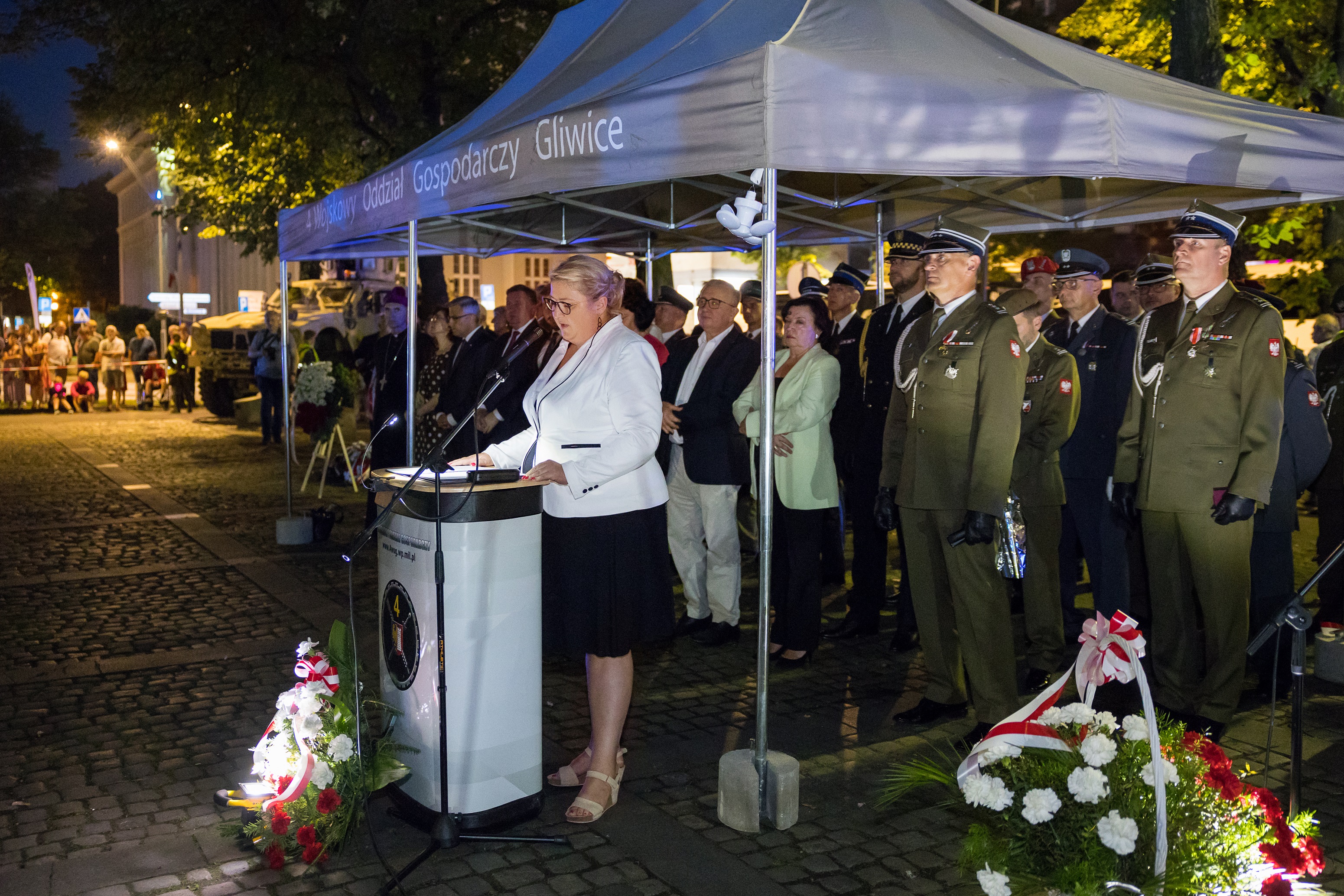 Aleksandra Wysocka, zastępca prezydenta Gliwic, przemawiająca do zebranych