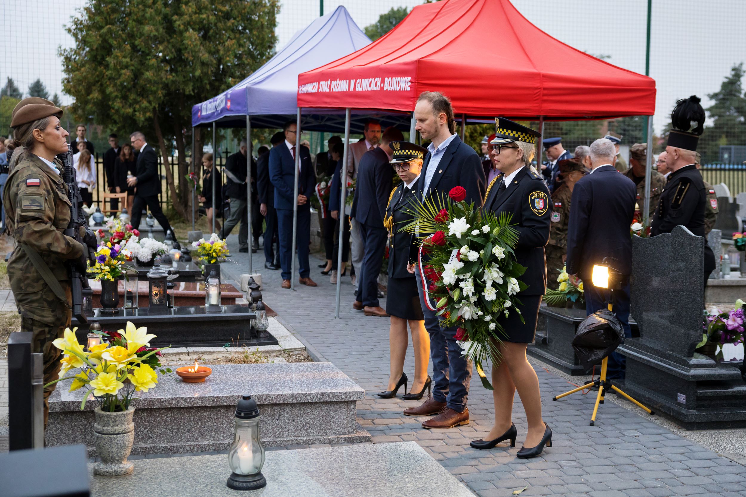 prezydent Gorczyński na cmentarzu w Bojkowie