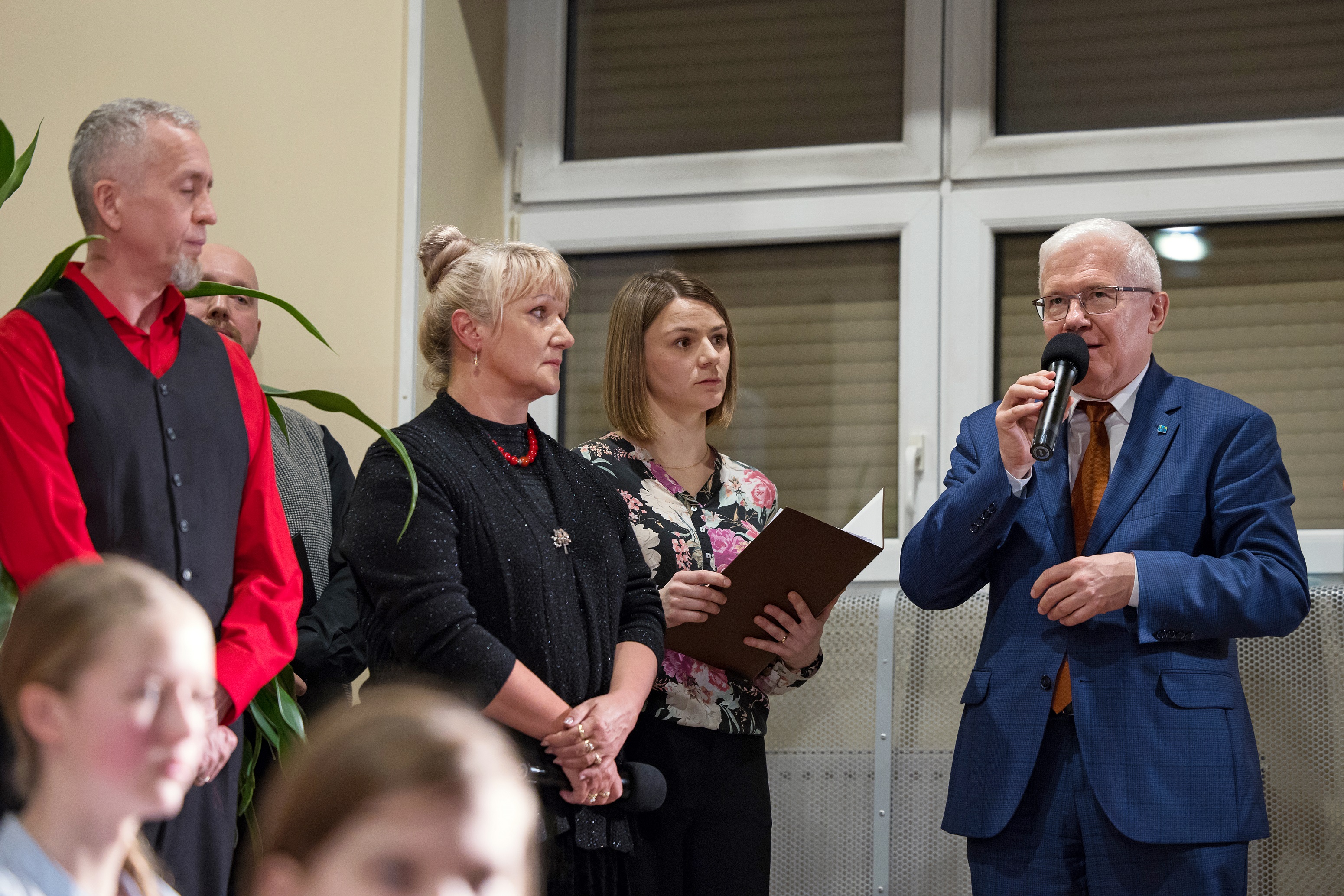 Prezydent Gliwic Adam Neumann przemawiający do zebranych gości