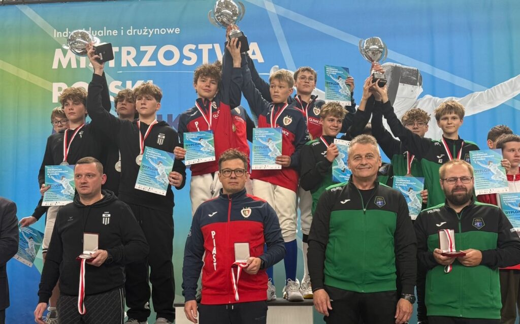 Drużyna Piasta Gliwice na podium
