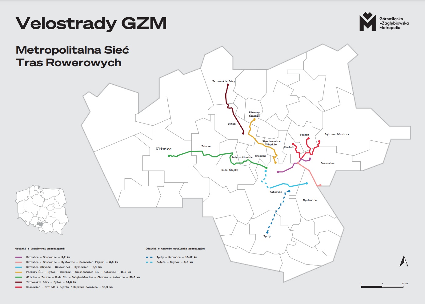 mapa velostrad