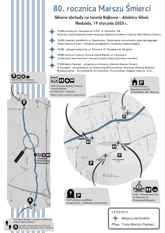 Mapa Marszu Pamięci w Bojkowie