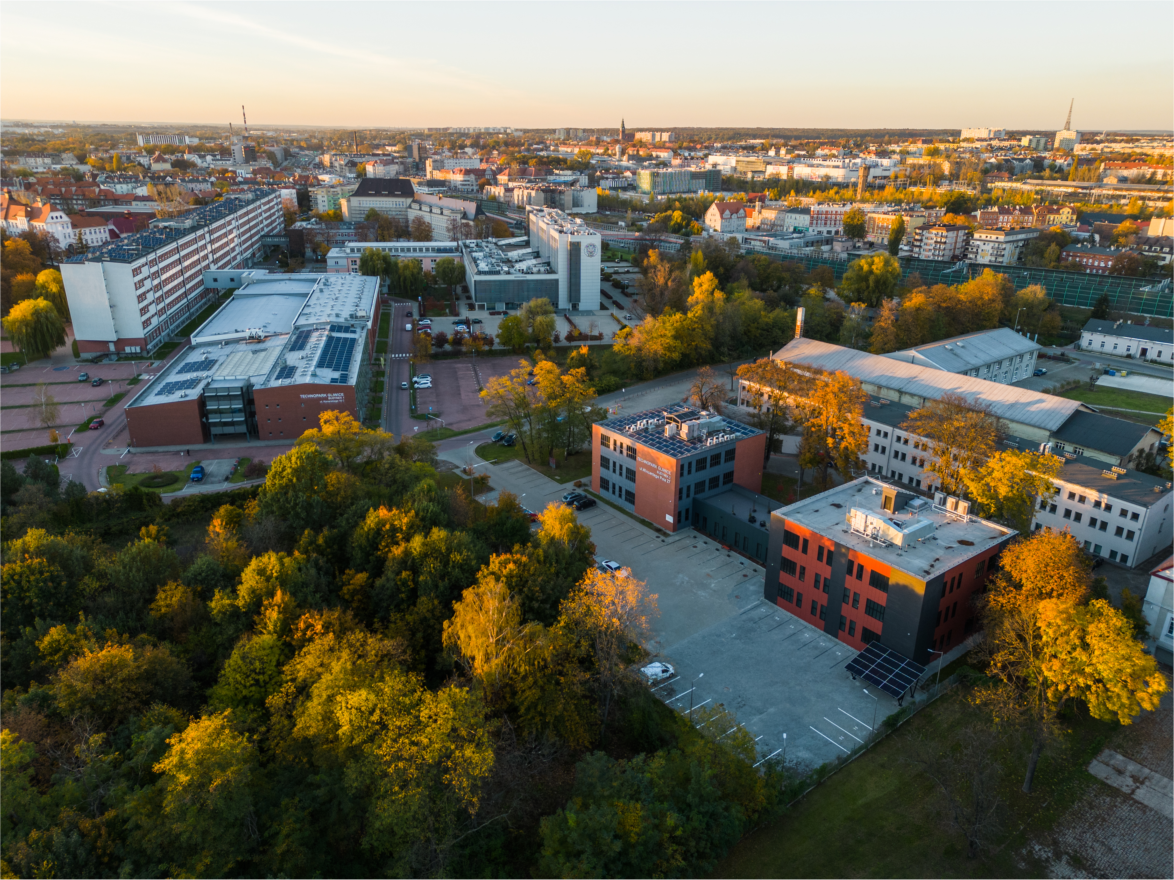 Widok na obiekty Technoparku Gliwice