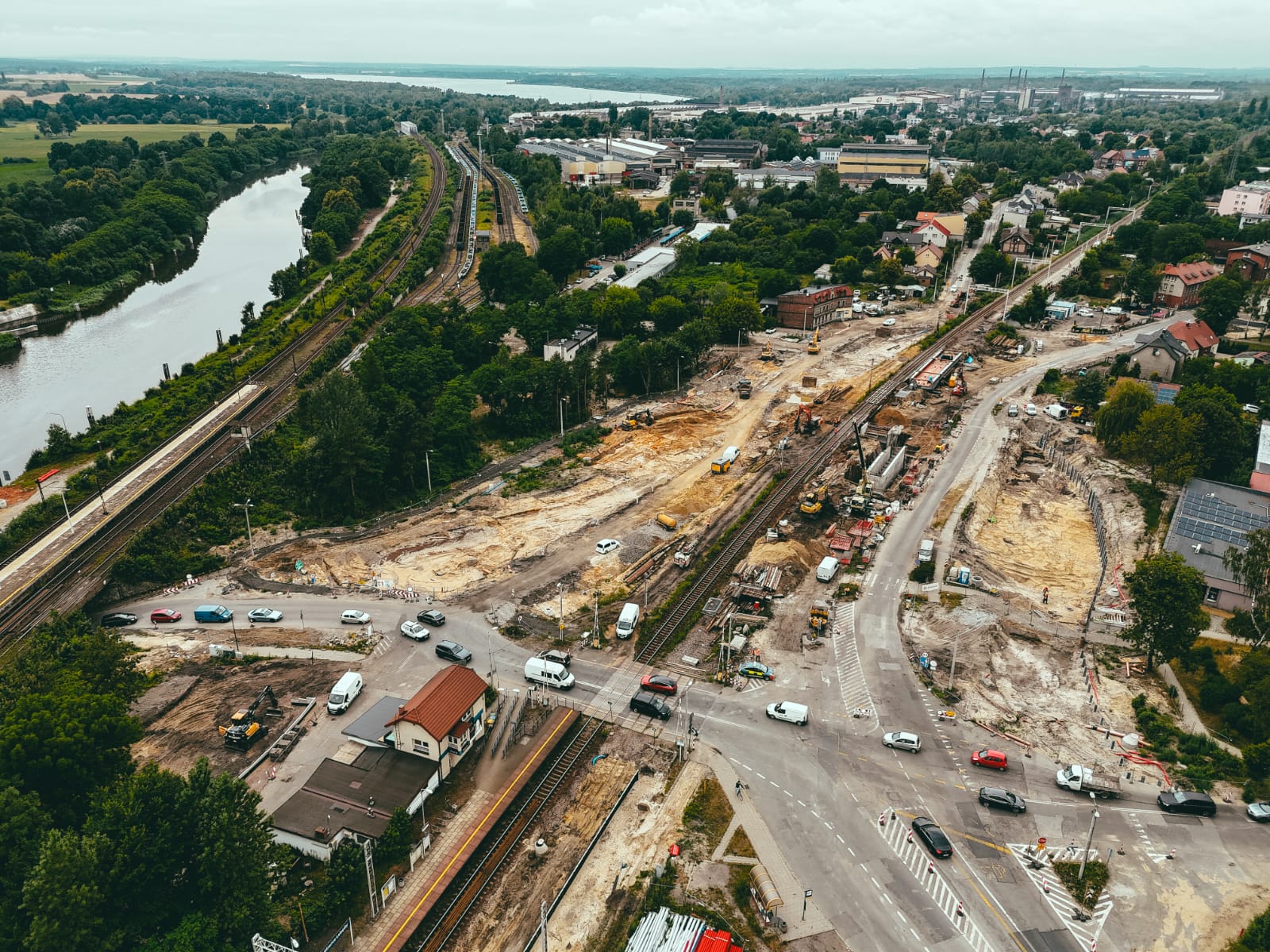 Łabędy w przebudowie. Znika przejazd kolejowy, powstanie wiadukt, rondo turbinowe i infrastruktura dla rowerzystów